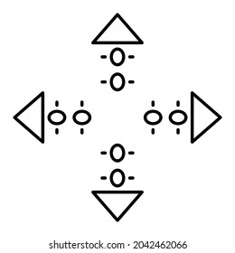Arrow : up icon, down icon, right icon and left icon – Black and White