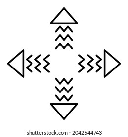 Arrow : up icon, down icon, right icon and left icon – Black and White
