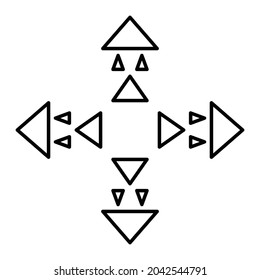 Arrow : up icon, down icon, right icon and left icon – Black and White