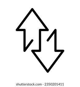 arrow icon up and down symbol transfer, upload and download. simple design, vector for app, web, social media.
