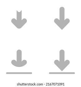arrow icon, download concept, vector illustration