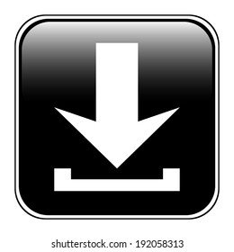 Arrow icon download on white background.