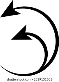 Arrow icon. Dual solution concept. Editable Stroke. Vector illustration