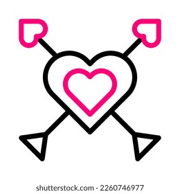 arrow icon duocolor pink style valentine illustration vector element and symbol perfect. Icon sign from modern collection for web.