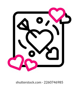 arrow icon duocolor pink style valentine illustration vector element and symbol perfect. Icon sign from modern collection for web.