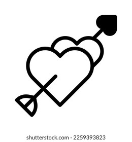 arrow icon duotone black style valentine illustration vector element and symbol perfect. Icon sign from modern collection for web.