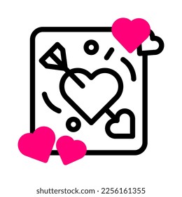 Pfeilsymbol duotone roten Stil valentine Vektorelement und Symbol perfekt. Symbol aus der modernen Kollektion für Web.
