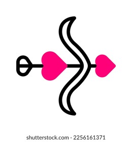 arrow icon duotone red style valentine illustration vector element and symbol perfect. Icon sign from modern collection for web.