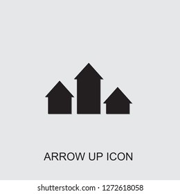 arrow up icon . Editable filled arrow up icon from architecture. Trendy arrow up icon for web and mobile.