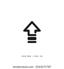 Arrow Up Icon. Editable Stroke
