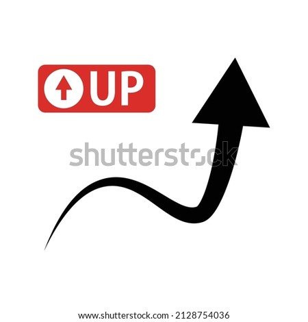 Up arrow icon. Editable vectors.