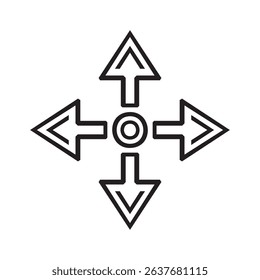 Arrow Icon Element For Design. Move vector icon. Can be used for printing, mobile and web applications 
