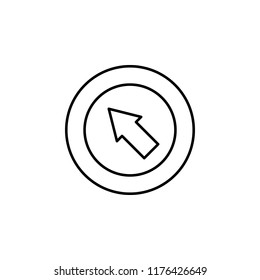 arrow icon. Element of education for mobile concept and web apps icon. Thin line icon for website design and development, app development. Premium icon