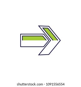 arrow icon. Element of simple colored web icon for mobile concept and web apps. Isolated arrow icon can be used for web and mobile. Premium icon on white background
