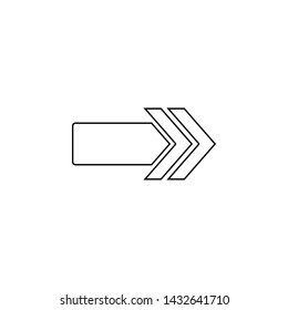 arrow icon. Element of web for mobile concept and web apps icon. Outline, thin line icon for website design and development, app development