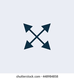 Arrow icon, Extend icon, Re-size icon, Enlarge icon,arrows icon, direction icon, expand icon, minimize icon