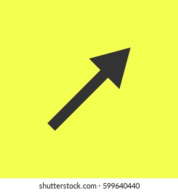 Arrow icon flat. Black pictogram on white background. Vector illustration symbol and bonus button