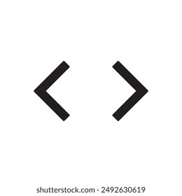 Arrow icon, flat black simple illustration on white background..eps