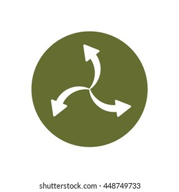  Arrow   icon. Flat design.