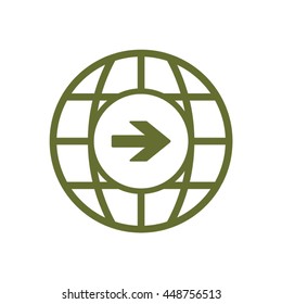  Arrow   icon. Flat design.