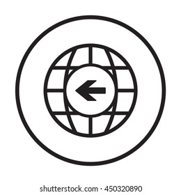  Arrow   icon. Flat design.