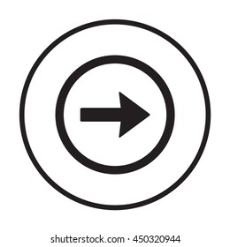  Arrow   icon. Flat design.