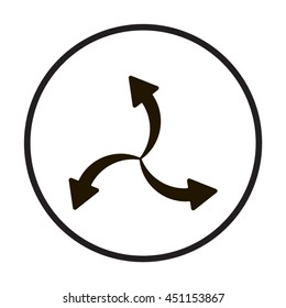  Arrow   icon. Flat design.