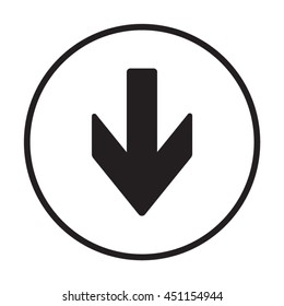  Arrow   icon. Flat design.