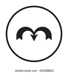  Arrow  icon. Flat design.