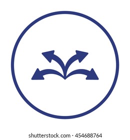  Arrow   icon. Flat design.