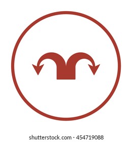  Arrow  icon. Flat design.
