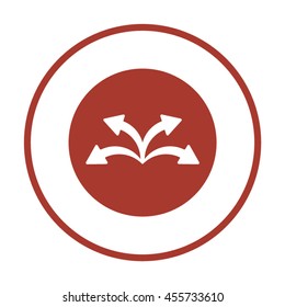  Arrow   icon. Flat design.