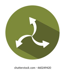  Arrow   icon. Flat design.