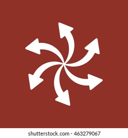  Arrow   icon. Flat design.