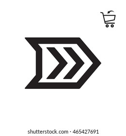  Arrow  icon. Flat design. 