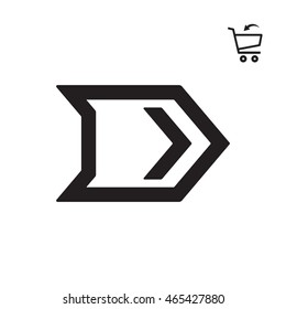  Arrow  icon. Flat design. 