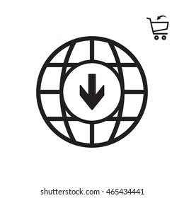  Arrow   icon. Flat design.