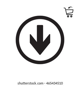  Arrow   icon. Flat design.
