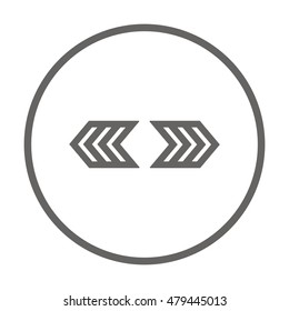  Arrow  icon. Flat design.