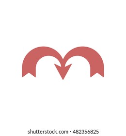  Arrow  icon. Flat design.
