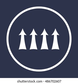  Arrow  icon. Flat design.