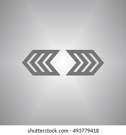  Arrow  icon. Flat design.