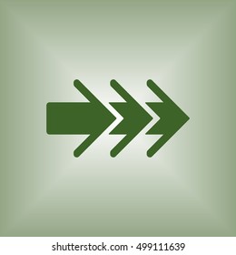  Arrow  icon. Flat design.