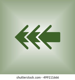  Arrow  icon. Flat design.