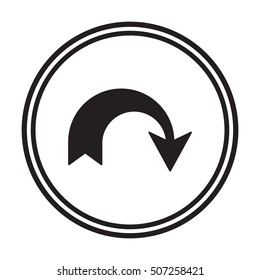  Arrow  icon. Flat design.