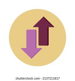 Arrow icon, flat design style. suitable for logos, posters and others