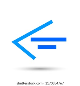 Arrow icon, flat design template, vector illustration