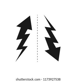 Arrow icon, flat design template, vector illustration