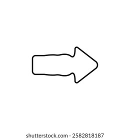 Arrow icon Flat isolated outline sign