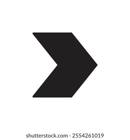 Arrow icon Flat line illustration